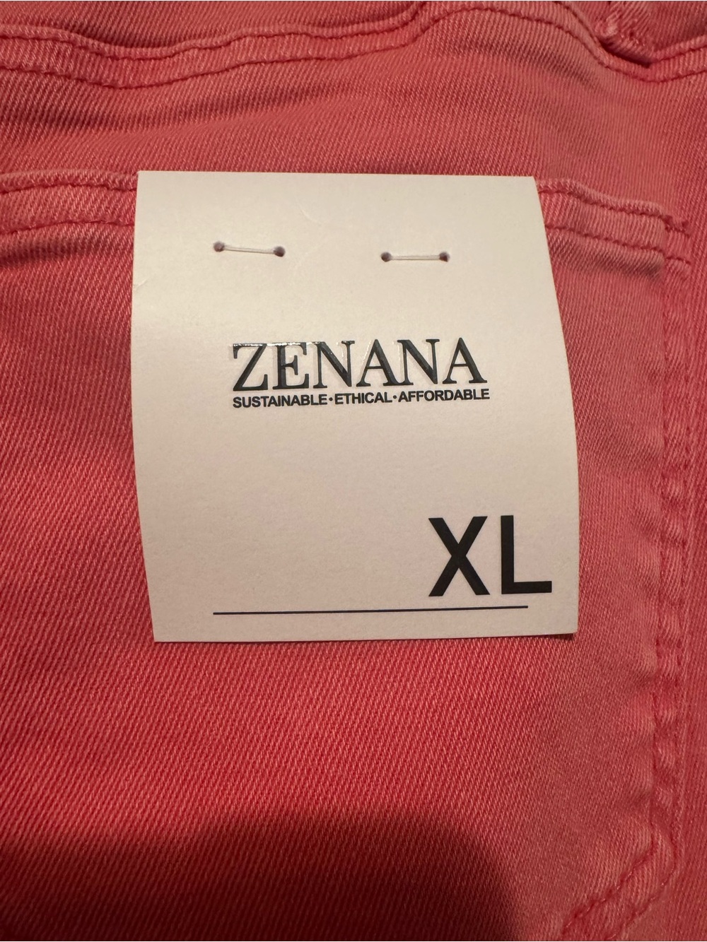 Zenana Coral Pink Frayed Hem Jeans - Picture 3 of 8